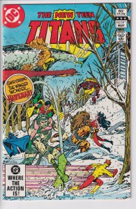 NEW TEEN TITANS #19 (May 1982) VFNM 9.0 white. Hawkman!