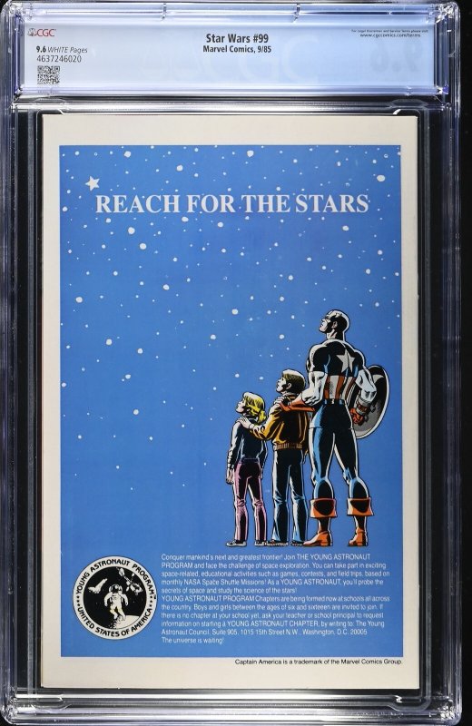 Star Wars #99 (9/85) Graded CGC 9.6
