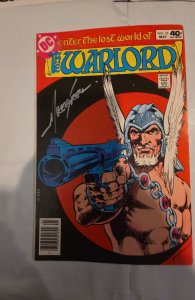 Warlord #33 (1980) Guns cover signed by Mike grill creator