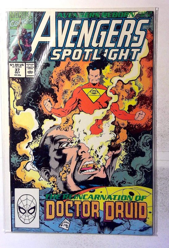 Avengers Spotlight #37 (1990) Marvel Comics Doctor Druid Hawkeye 1st Print Comic