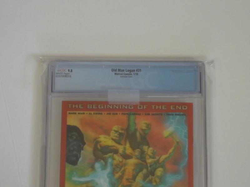 Old Man Logan #31 CGC 9.8; 3D lenticular cover--Homage to Wolverine #2!!