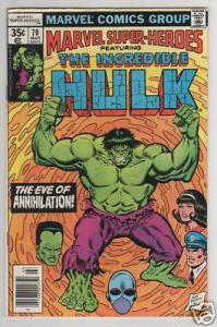 Marvel Super-Heroes #70 Hulk 118 Comics 1978 Fn