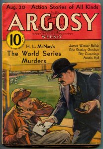 Argosy Pulp August 20 1932- World Series Murders FN