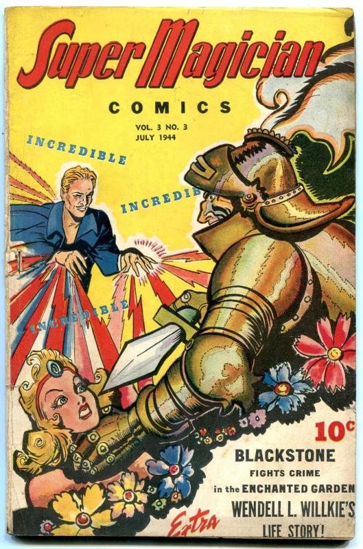 Super Magician Vol 3 #3 1944- Blackstone- Wendel L Willkie- GGA G/VG