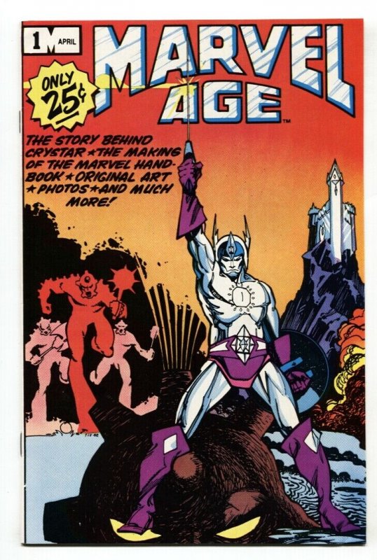 Marvel Age #1 comic book 1983-Marvel-Crystar-Walt Simmons-NM-