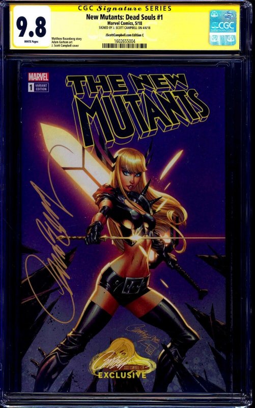 New Mutants Dead Souls #1 VARIANT LOT A B C D CGC SS 9.8 signed J.Scott Campbell