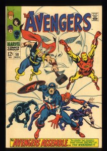 Avengers #58 VF+ 8.5 2nd Appearance Vision!