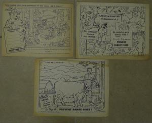 SMOKEY THE BEAR PROMO SET-1969-COMIC BOOK-POSTER-PAGES TO COLOR-vg minus75