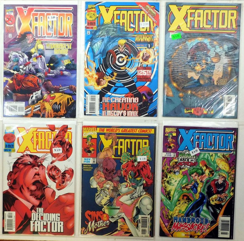X-Factor Lot of 6 #120, 125, 130, 133, 139, 148 (1996) Marvel Comics 1st Print