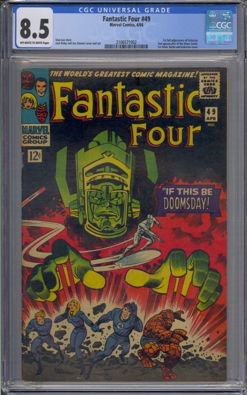 FANTASTIC FOUR #49 CGC 8.5 1ST GALACTUS