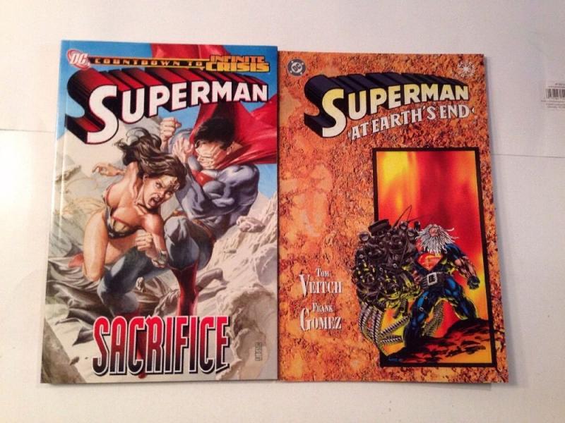 Superman Sacrifice Tpb And At Earths End Near Mint Lot Set Run