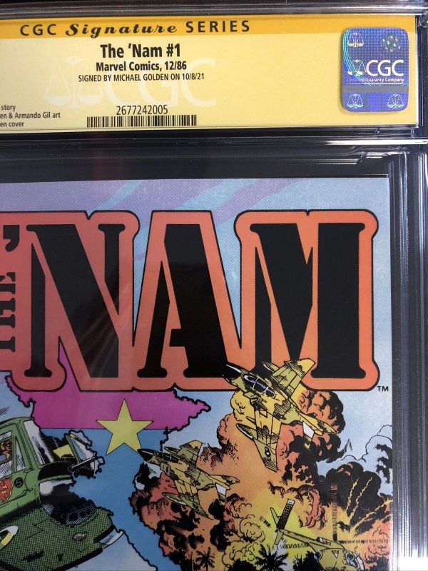 The ‘Nam (1986) # 1 (CGC 9.8 WP SS) Signed By Michael Golden
