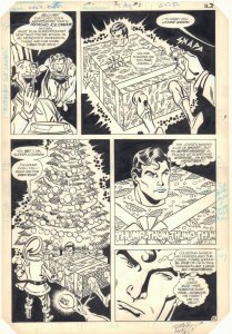 Super Powers #2 p.18 - Joker gift wraps Superman - 1984 art by Adrian Gonzales