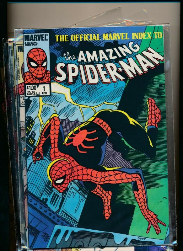 MARVEL set of 9- OFFICIAL INDEX TO THE AMAZING SPIDER-MEN #1-#9 1985 VF (PF742) 