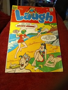 LAUGH #210 Silver Age Dan DeCarlo sexy girls beach cover Al Hartley Archie 1968