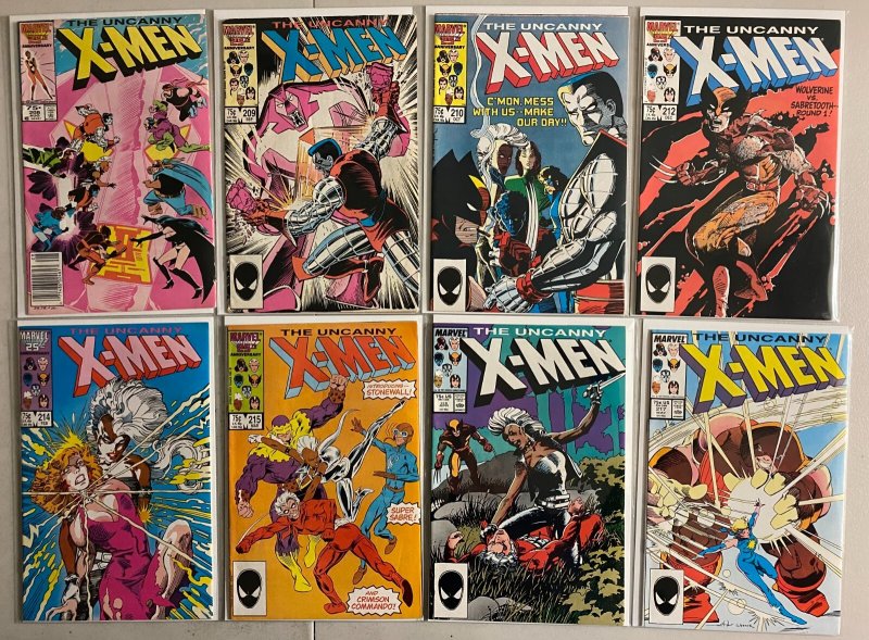 Uncanny X-Men lot #200-250 Marvel 1st Series (average 6.5) 40 diff (1985-'89)