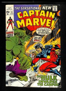 Captain Marvel (1968) #21 Hulk!