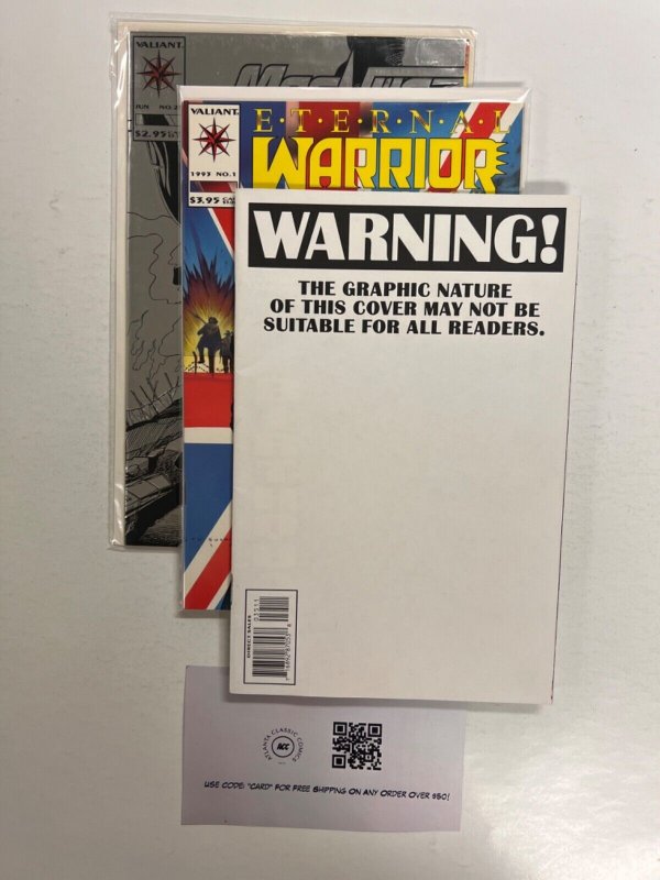 3 Eternal Warriors Valiant Comic Books # 1 25 35 80 JS35