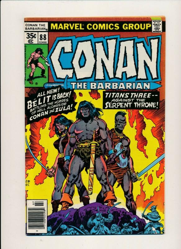 Marvel LOT OF 10-CONAN THE BARBARIAN #83--88,90,108-110 G/VG (PJ119)