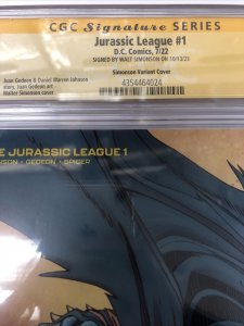 Jurassic League (2022) #1 (CGC 9.8 SS) Signed Walt Simonson Variant Cover C = 1