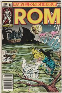 4 Rom Marvel Comic Books # 33 35 36 Annual # 1 Toys Bill Mantlo Sal Buscema LH26