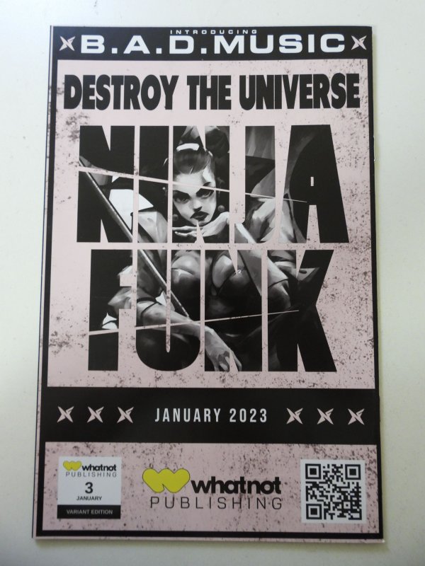 Ninja Funk #3 Virgin Variant Signed by Alex Riegel W/ COA NM condition
