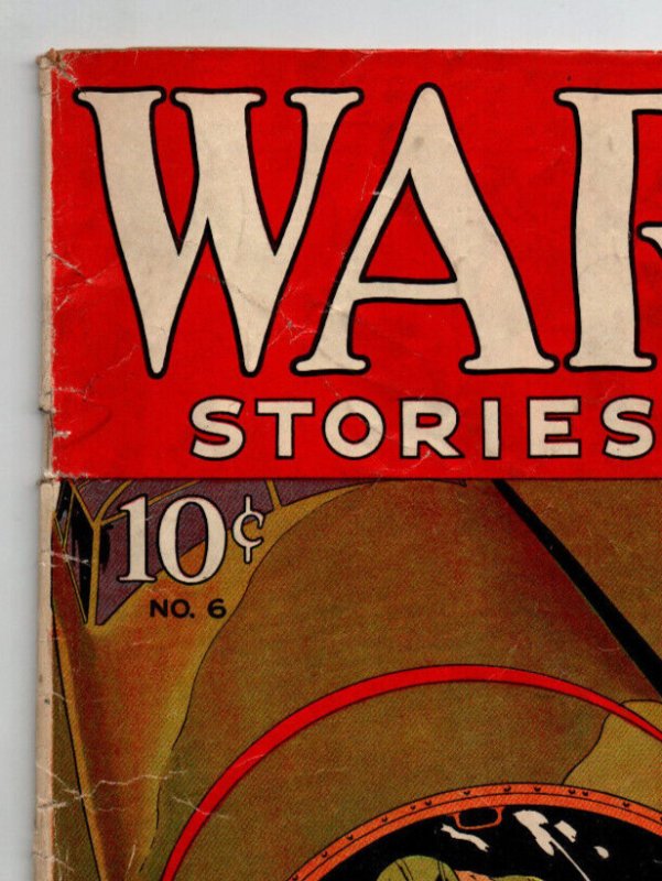War Stories #6 - Golden Age - WW2 - Military - Dell - 1942 - (-VG)