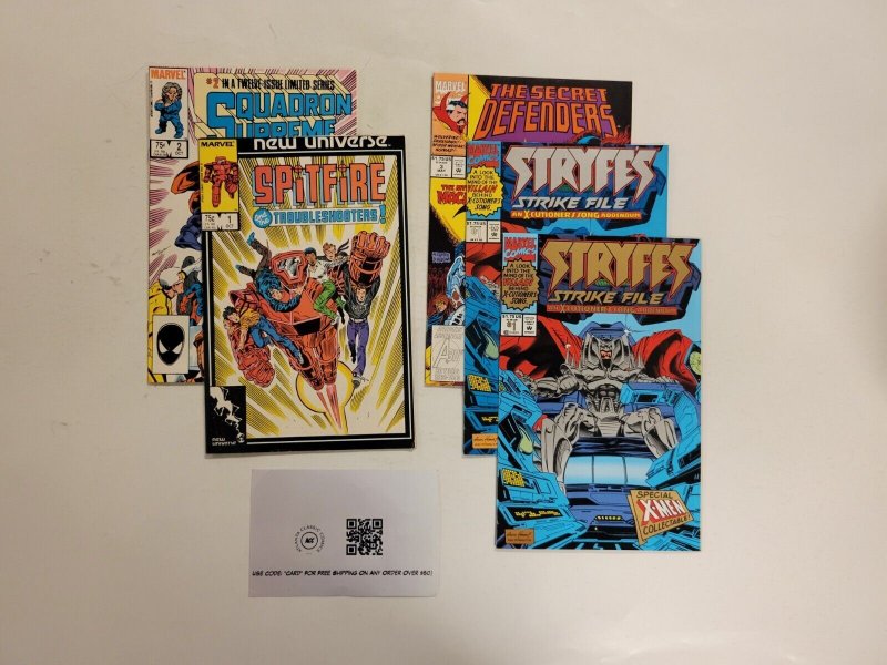 5 Comics #1 Spitfire #1 1 Stryfe #Squadron Supreme #3 Secret Defenders 61 TJ32
