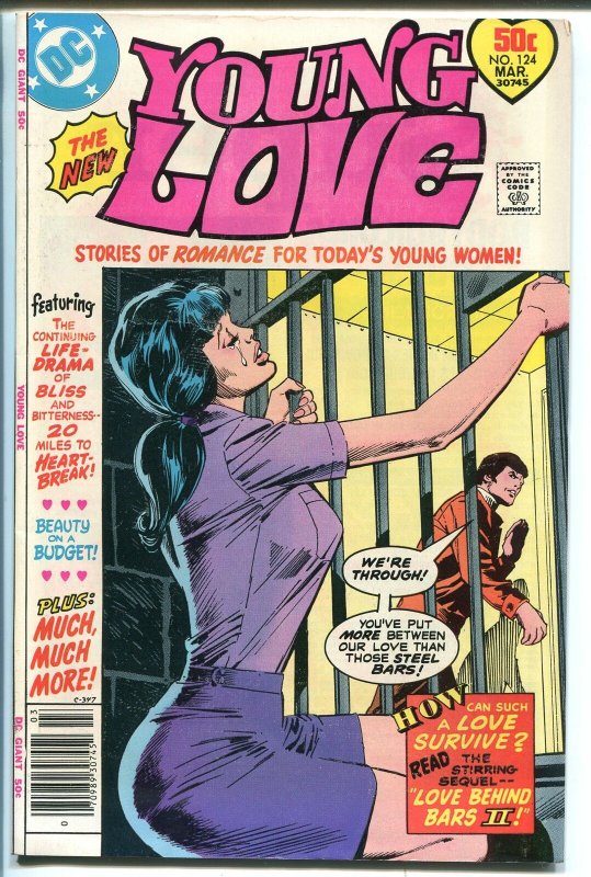 YOUNG LOVE  #124 1977-DC-GIRL BEHIND BARS-ALEX TOTH-RIC ESTRADA-GIANT EDITION-fn 