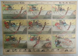 The Katzenjammer Kids Sunday by Knerr from 8/7/1938 Size: 11 x 15 inch