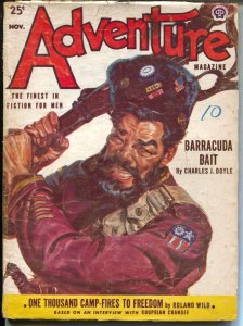 Adventure 11/1952-Popular-Norman Saunders cover art-pulp thrills-VG-