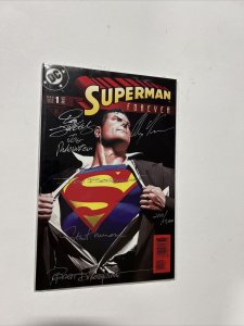 SUPERMAN FOREVER #1 SIGNED BY ALEX ROSS & 5 OTHERS w/ DF DYNAMIC FORCES COA (VF)