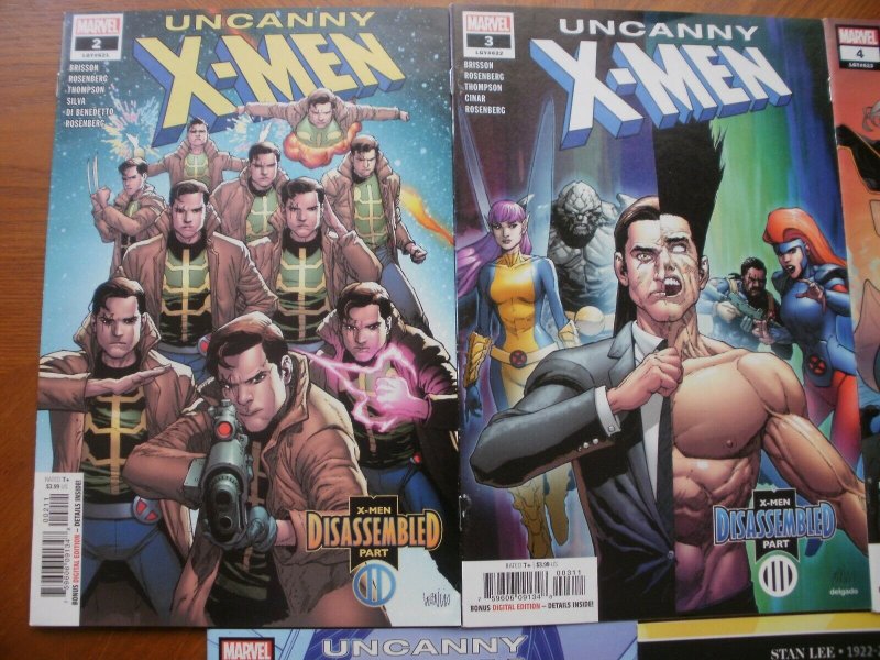 5 NEW Mint Marvel Comic: UNCANNY X-MEN (2019) #2 3 4 5 6 Disassembled Brisson