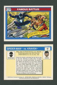 1990 Marvel Comics Card  #92 (Spiderman/Kraven) / MINT