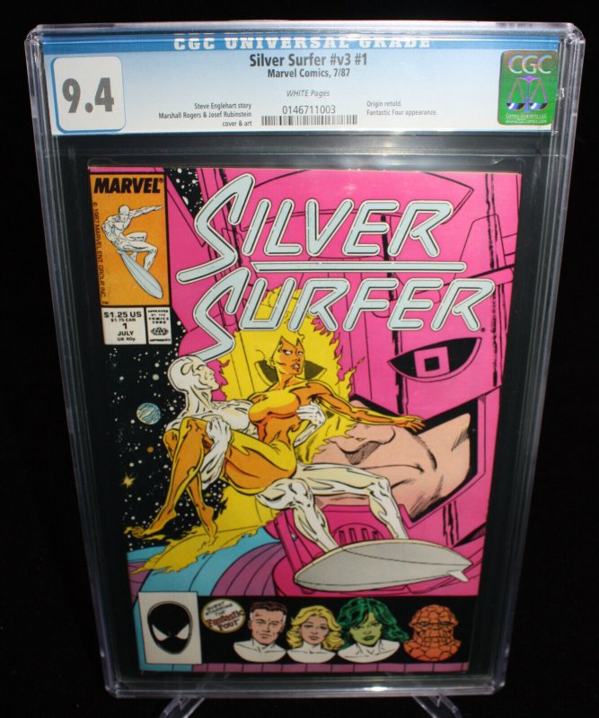 Silver Surfer #v3 #1 (CGC 9.4) Origin Retold - White Pages - 1982