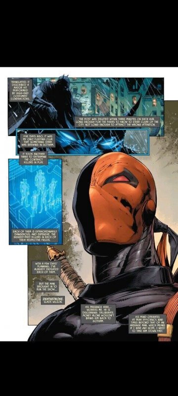 Tony Daniel Original Art Batman 86 Page 10 Danny Miki Inks Deathstroke Splash