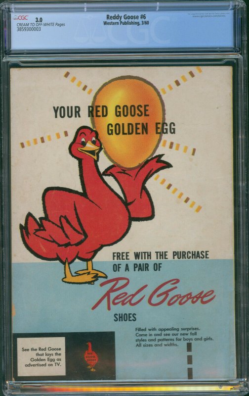 Reddy Goose #6 Western Publishing 1960 CGC 3.0 