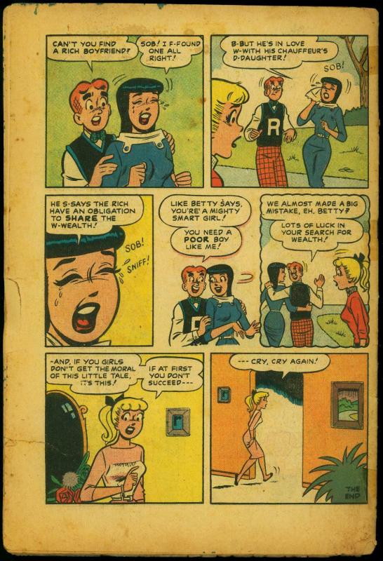Archie's Girls Betty and Veronica #52 1960- Coverless with wrong cover POOR