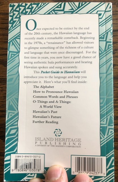 A pocket guide to the Hawaiian language, 60p,Schutz