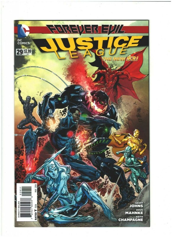 Justice League #29 NM- 9.2 DC Comics New 52 Forever Evil Metal Men app.