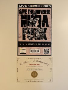 Ninja Funk #1 Cover 1G signed JPG Riegel with COA!