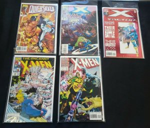 X-MEN 5PC (VF/NM) BAGGED & BOARDED, TRADING CARD INCLUDED, QUICKSILVER 1993-98