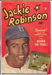 Jackie Robinson #5 1951-Fawcett-Brooklyn Dodgers-photo covers-VG