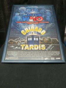 DOCTOR WHO CHICAGO TARDIS 2004 POSTER SIGNED CAST 40TH ANNIVERSARY CELEBRATION