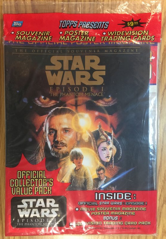 Star Wars Episode 1 Phantom Menace Official Collector's Value Pack - NEW TOPPS