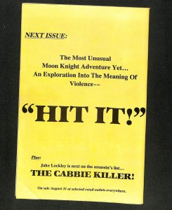 Moon Knight (1980) #25 1st Appearance Black Spectre!