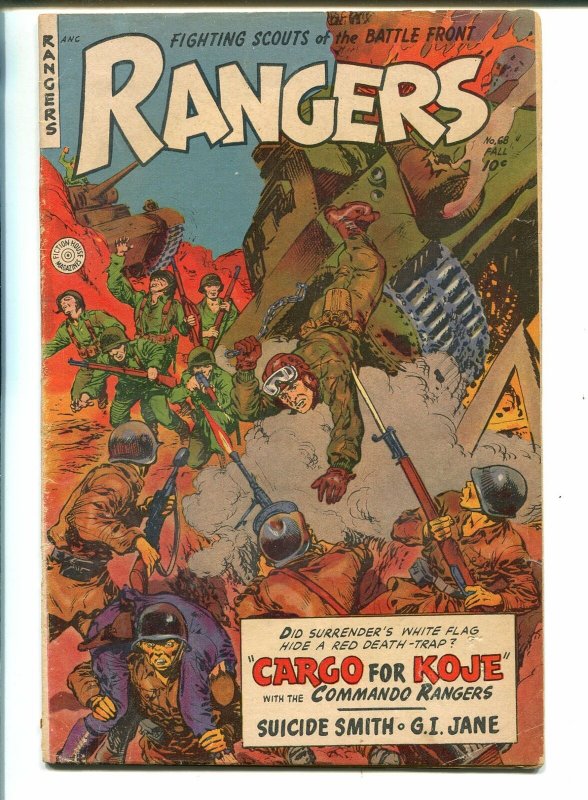 RANGERS #68 1953-FICTION HOUSE-SPACE RANGERS-GI JANE-COMMANDO RANGERS-vg 