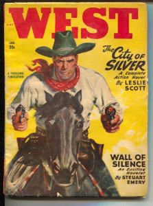 PULP:  West 1/1949-Thrilling-Zorro Starts The New Year-Johnston McCulley-hero...