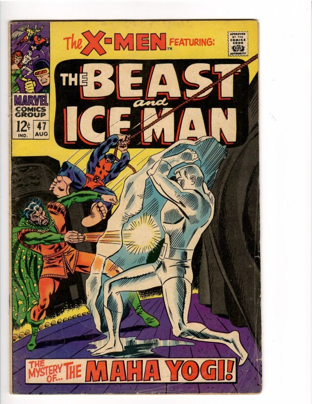 X-MEN #47 VG 4.0 ICEMANS POWER (VERMONT COLLECTION)