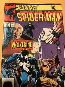 WEB OF SPIDER-MAN #29 : Marvel 8/87 VF-; WOLVERINE & Black Costume, Hobgoblin